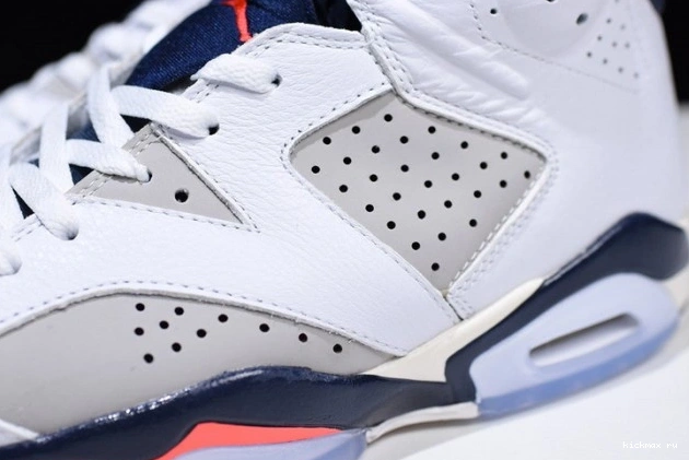 Rep Jordan White Infrared Tinker Grey-Sail 23-Neutral 384664-104 Retro 6 Air 0803
